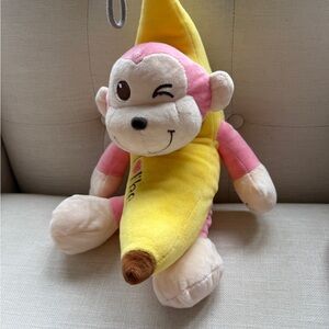 Monkey Banana Pink and Yellow Plush Toy Chicken Banana
